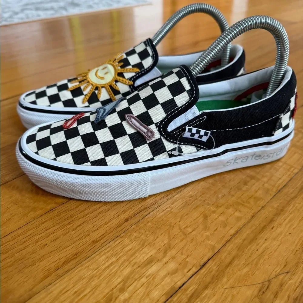 Vans Skate Era Skateistan Checkerboard Canvas Suede Men Shoes Size 5.5 - Picture 7 of 12